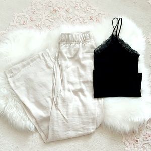 H&M silk pants and lace Cami